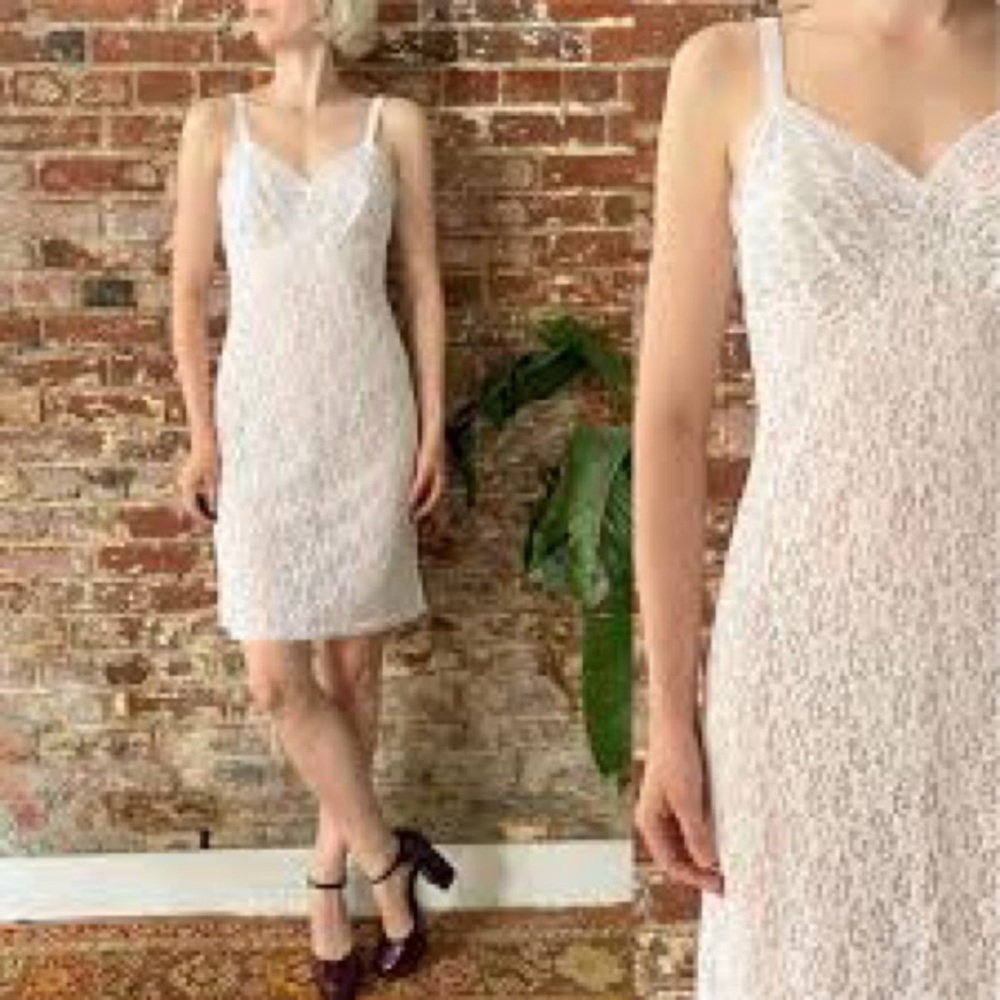 Vintage 60s Lace Slip dress Floral Dress St Michael - Picture 1 of 8